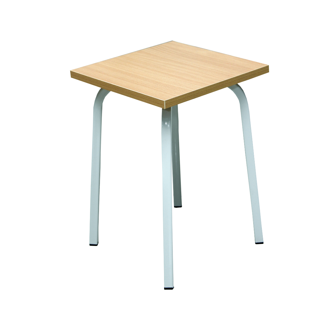 Табуретка на квадратній металевій трубі, матеріал сидіння - ЛДСП, АЛМАНТ, 310х310х440 мм.